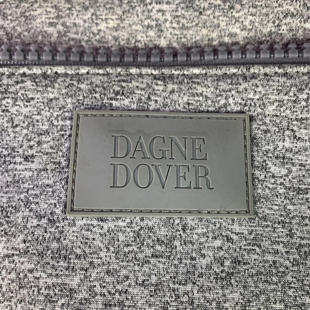 Dagne Dover Laptop Tote‎ Bag Womens Gray Neoprene Work Shoulder Crossbody Pocket
